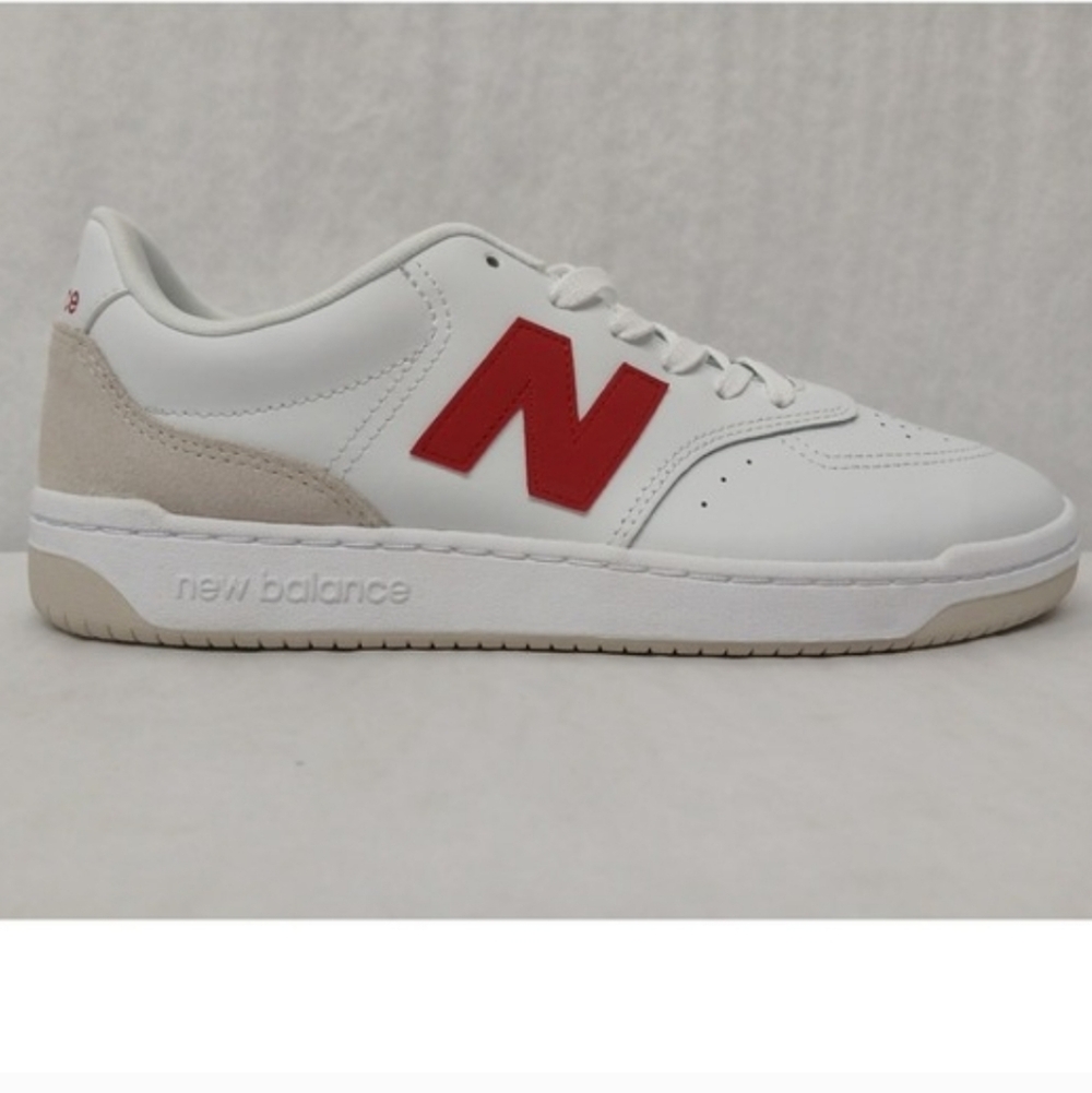NWOT Unisex New Balance BB80 White and Red Athletic Shoes - Picture 5 of 8